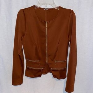 Chic Brown Fashion Jacket